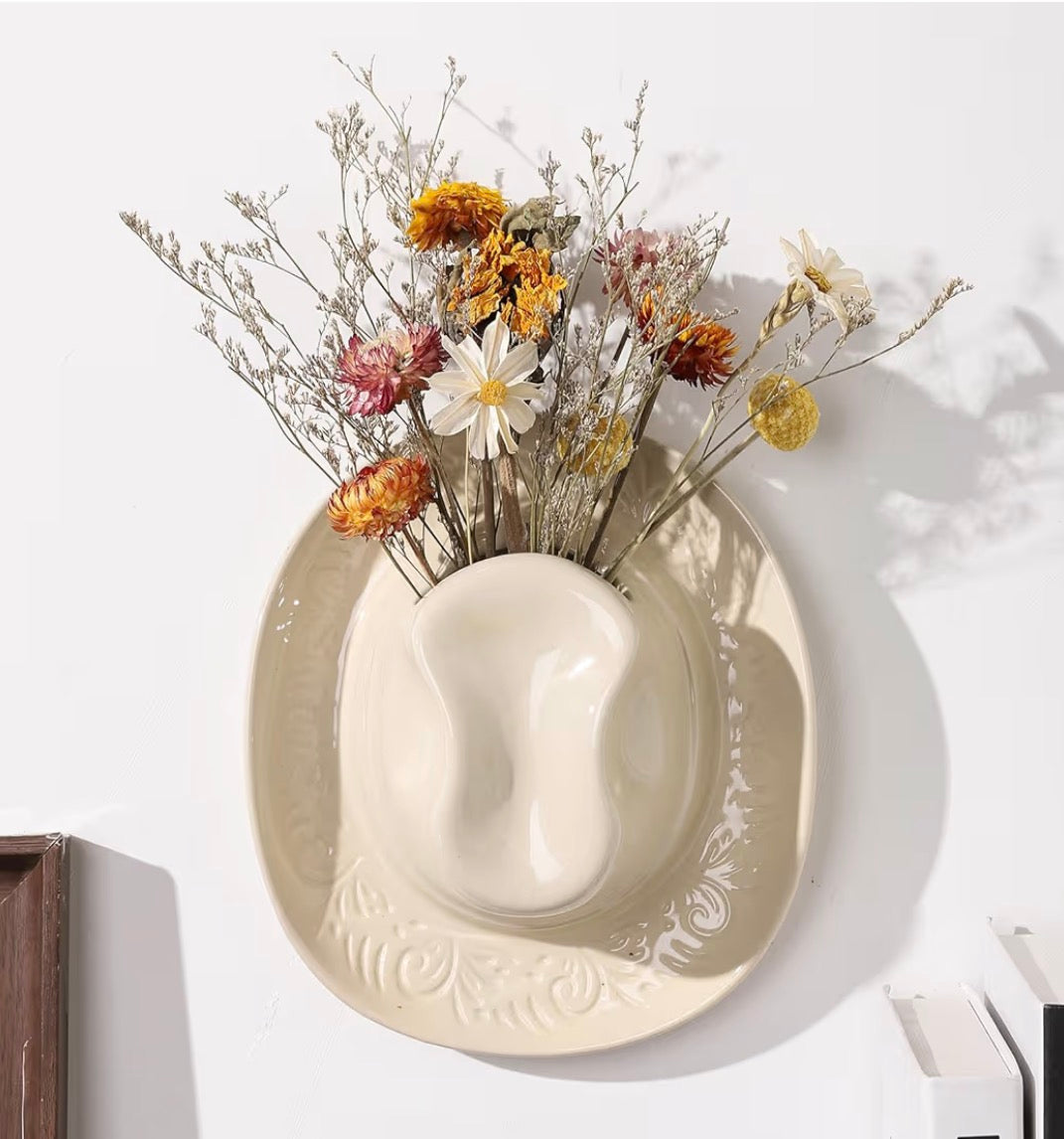 Cowboy Hat Vase