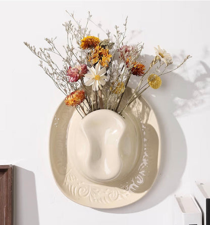 Cowboy Hat Vase