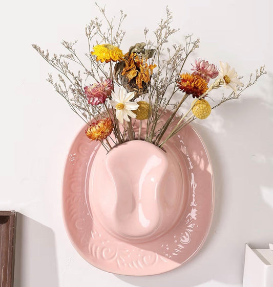 Cowboy Hat Vase